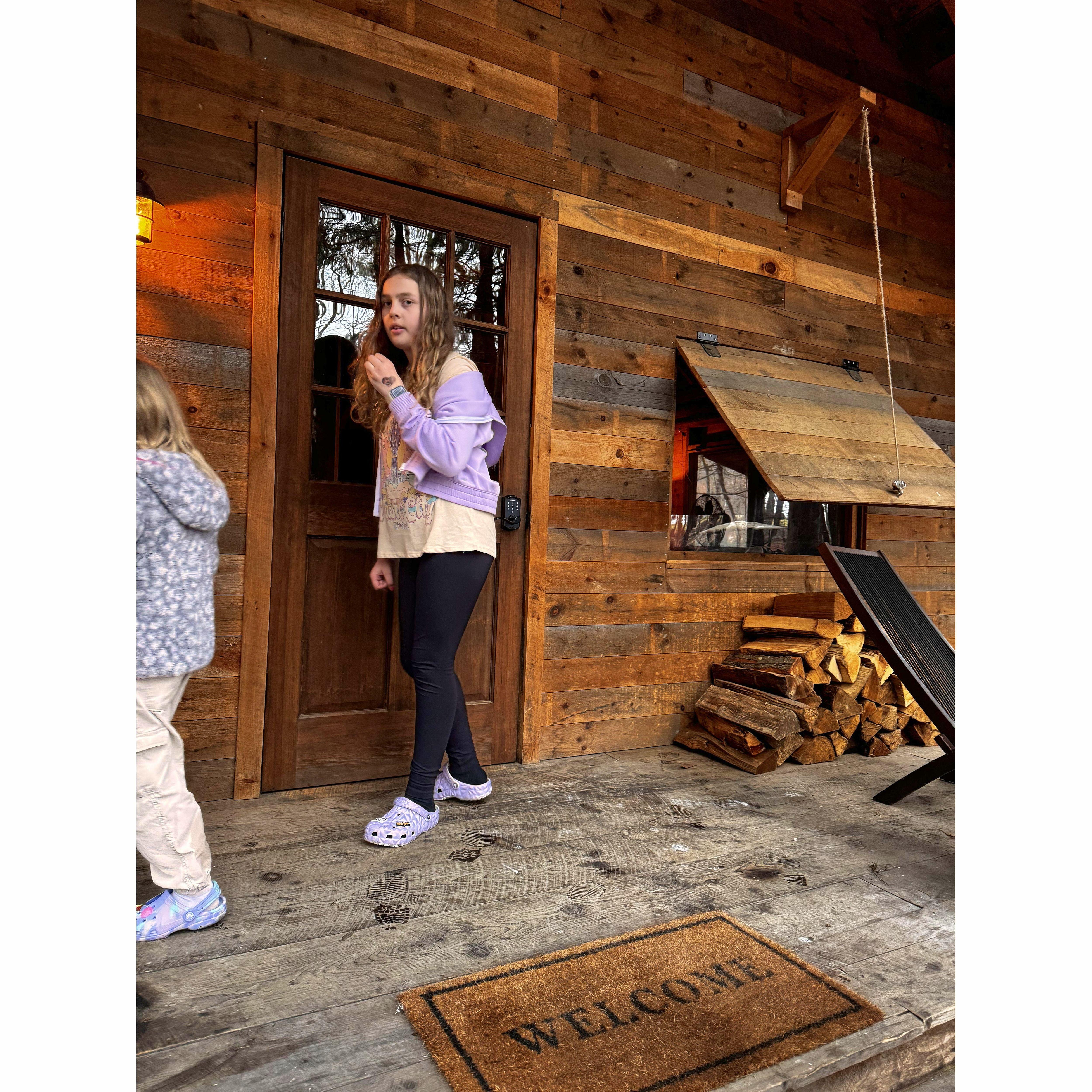 Knock knock! Hanging out in Timber Town.