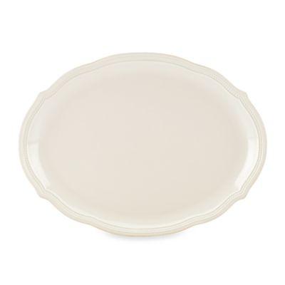 Lenox® French Perle Bead 16-Inch Oval Platter in White