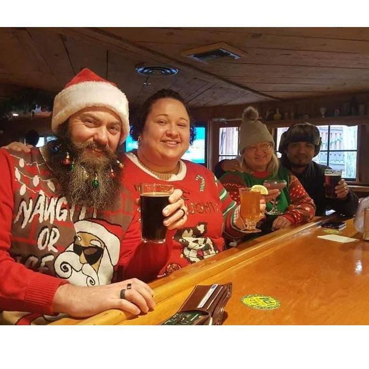 Christmas Eve drink @ the Evergreen Lodge with Alana & Seyha near Yosemite, CA