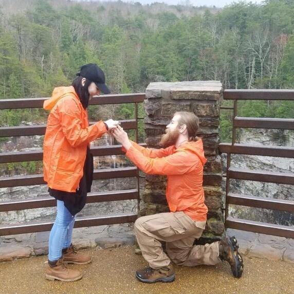 The proposal!! The moment from which our lives would change forever. It was raining, we were filthy, and it was absolutely perfect.