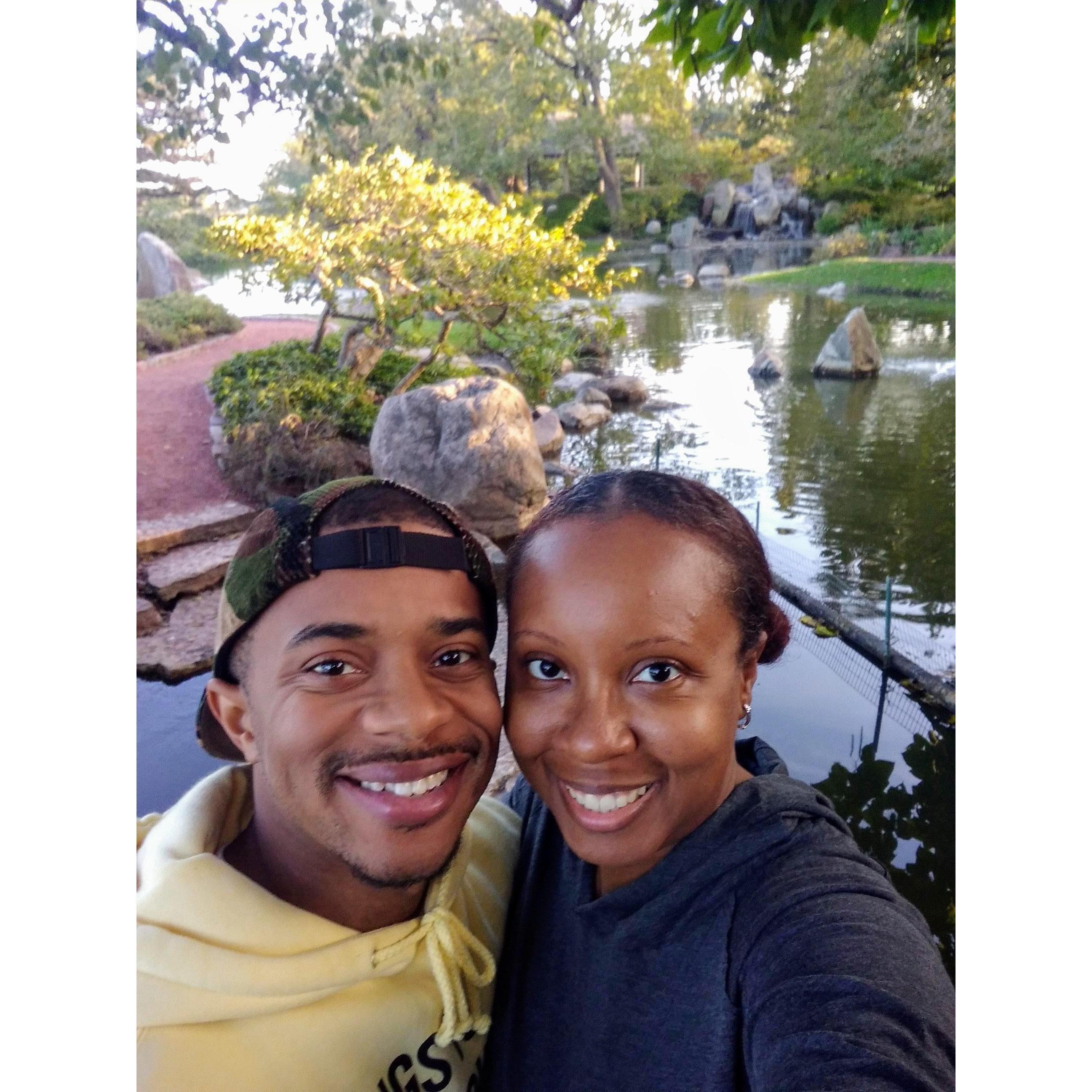 We love to take strolls through the park.