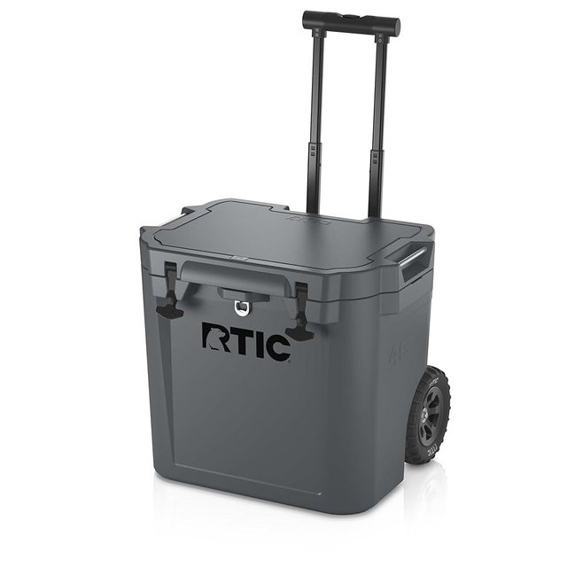 RTIC 45 QT Wheeled Ultra-Tough Cooler Hard Insulated Portable Ice Chest Box for Beach, Drink, Beverage, Camping, Picnic, Fishing, Boat, Barbecue, Rotomolded Construction