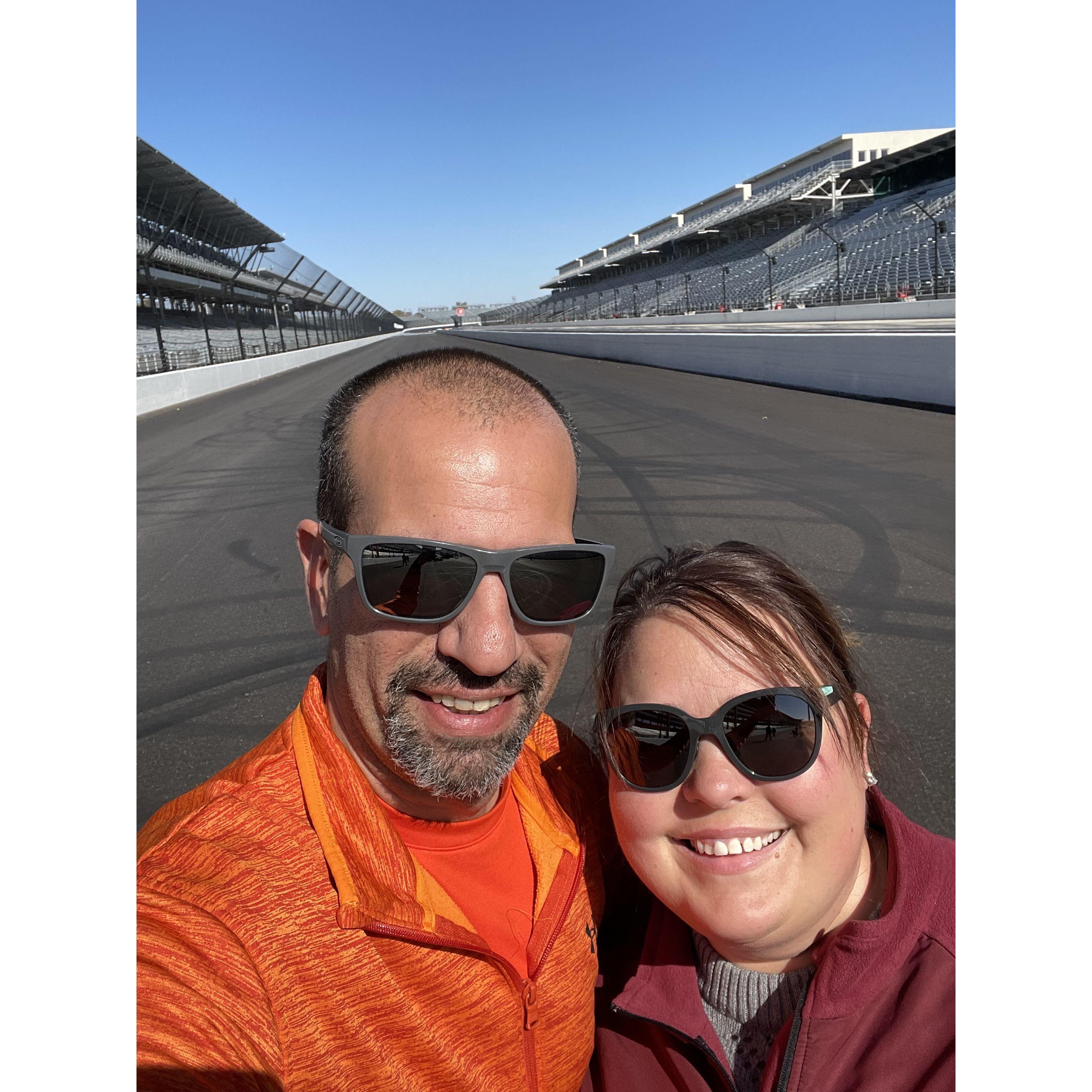 Who gets to stand on the bricks at The Indianapolis Motor Speedway?? We do!!