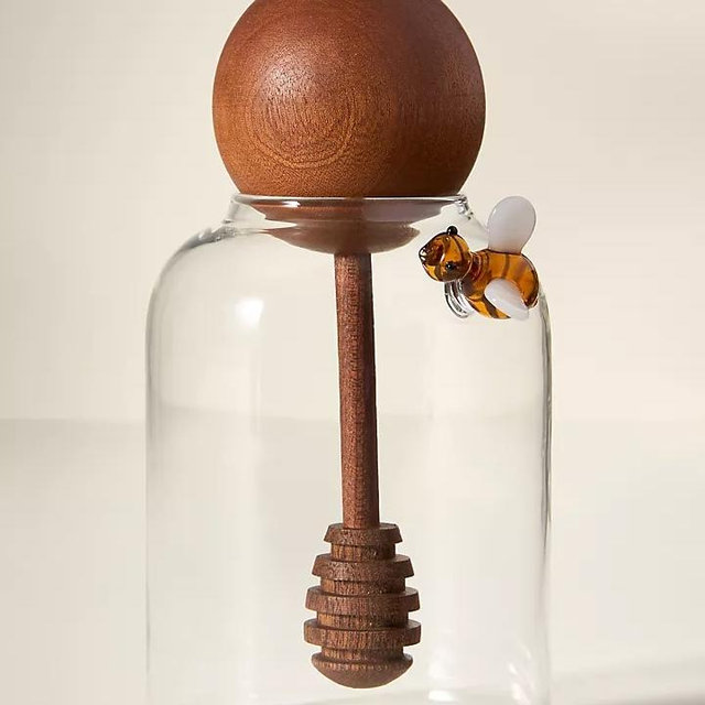 Catania Glass Honey Pot