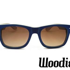 Navy Full Bamboo Wood Sunglasses