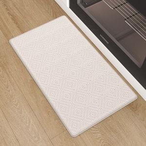 Color&Geometry Kitchen Mats Foam Padded 17"x 29" Beige