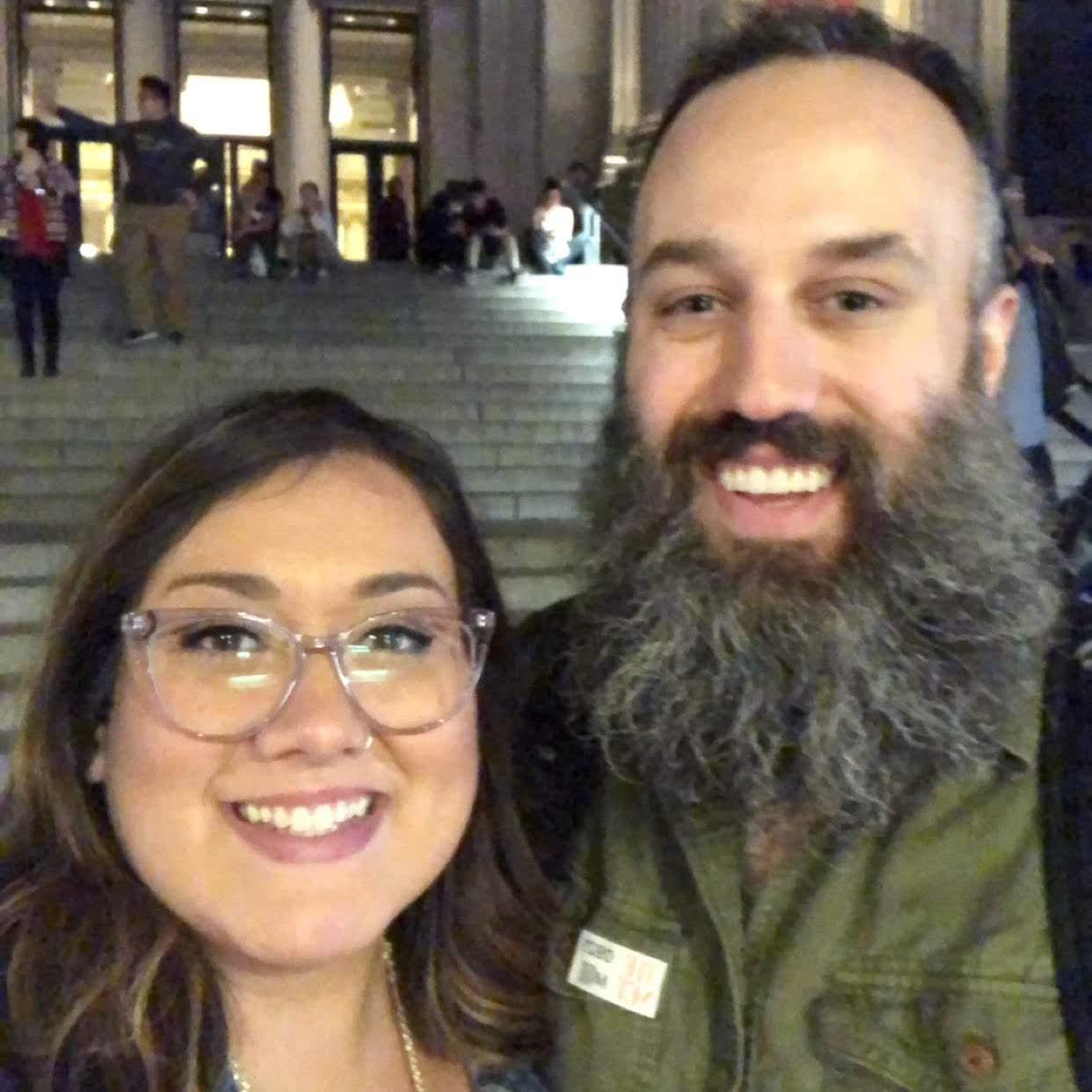 Don't get us wrong... we were both so happy to be at The MET in New York City in 2018. But after a day of walking all over NYC, our feet were ready for a break. These are our brave faces.