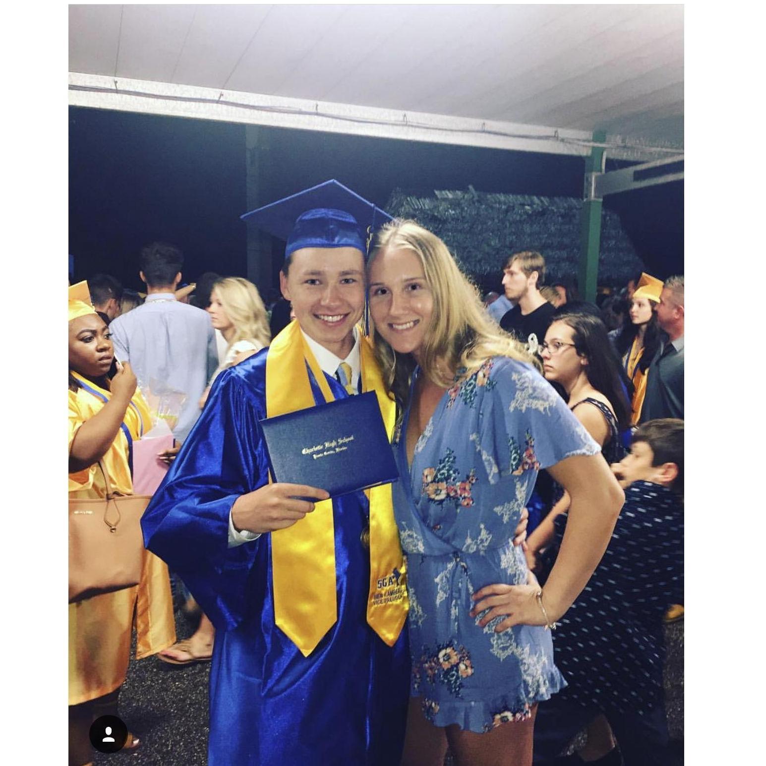 Ben's high school graduation in 2018