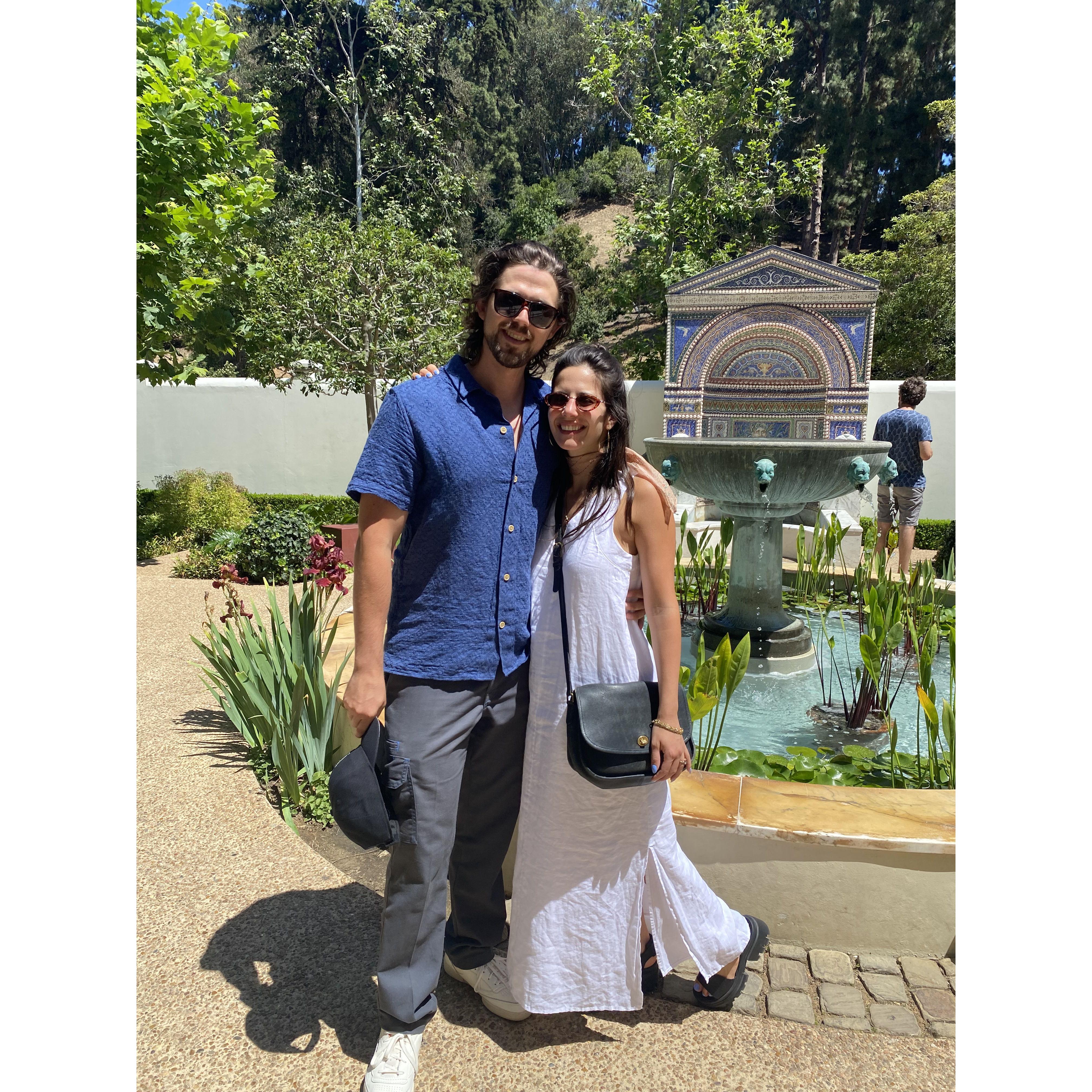 Stopping by the Getty Villa in Malibu during a beatiful trip visiting our L.A. friends