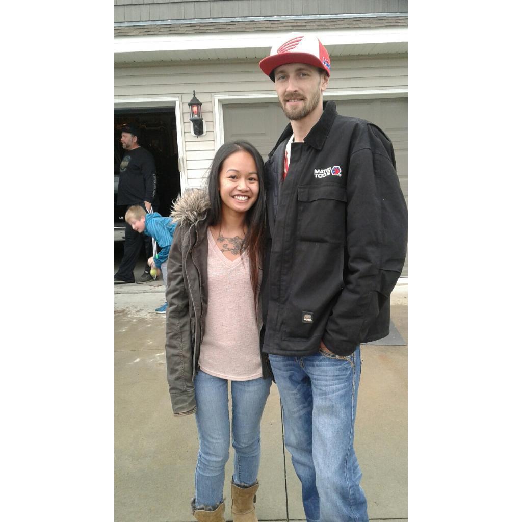 Our first photo together on the grooms golden birthday, October 31st, 2017 💕
