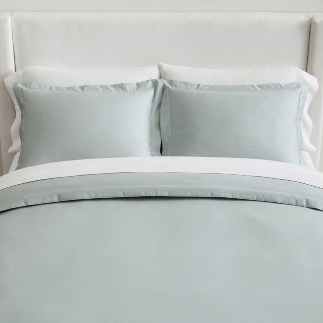 1000-Thread-Count Sateen Duvet Cover, Light Blue, King/Cal. King