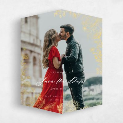 White Diamond Wedding Save the Date - Vicenza Photo Foil