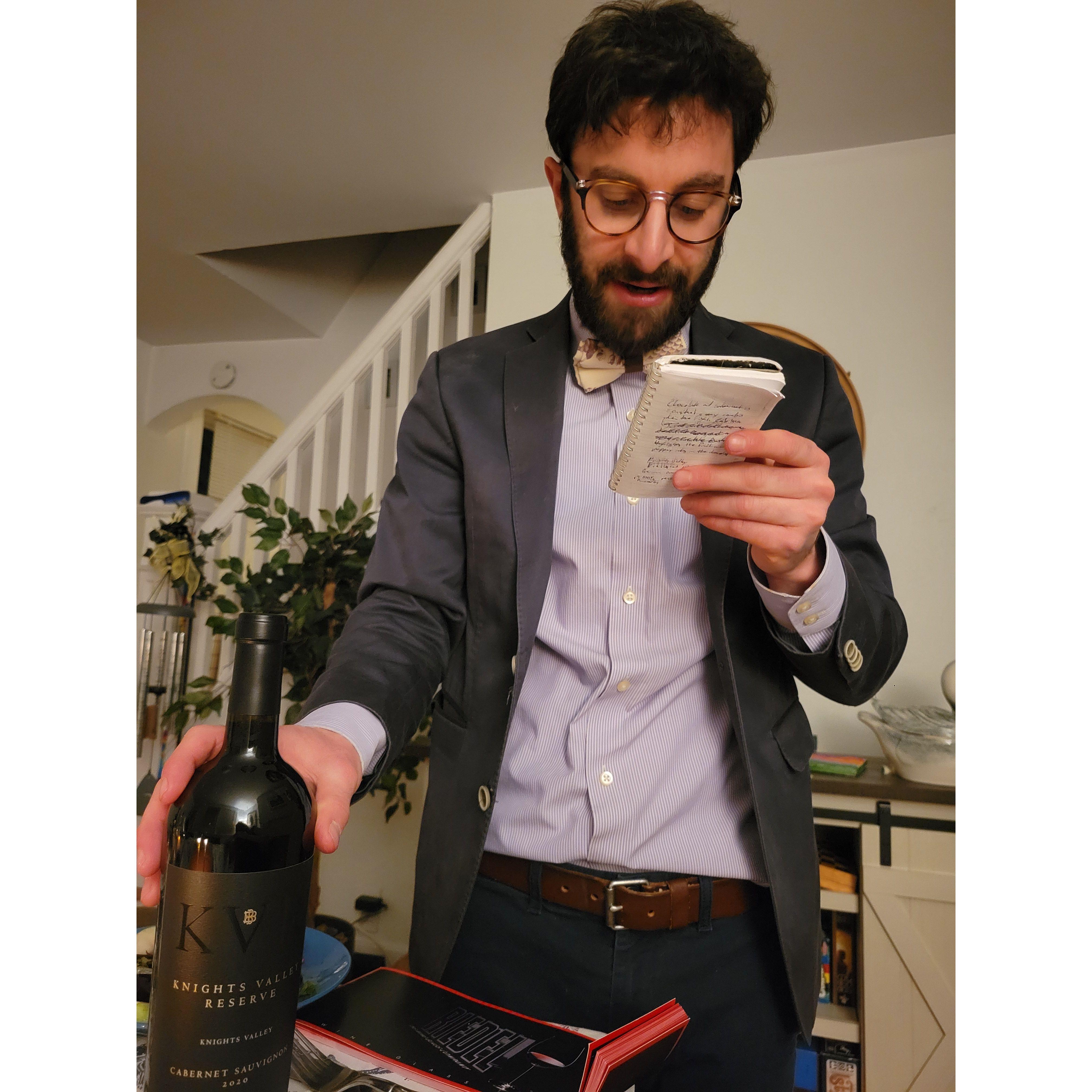 Sidney surprised Kelly with a thoughtful homemade, multi-course dinner with wine pairings for the first time they celebrated her birthday together.