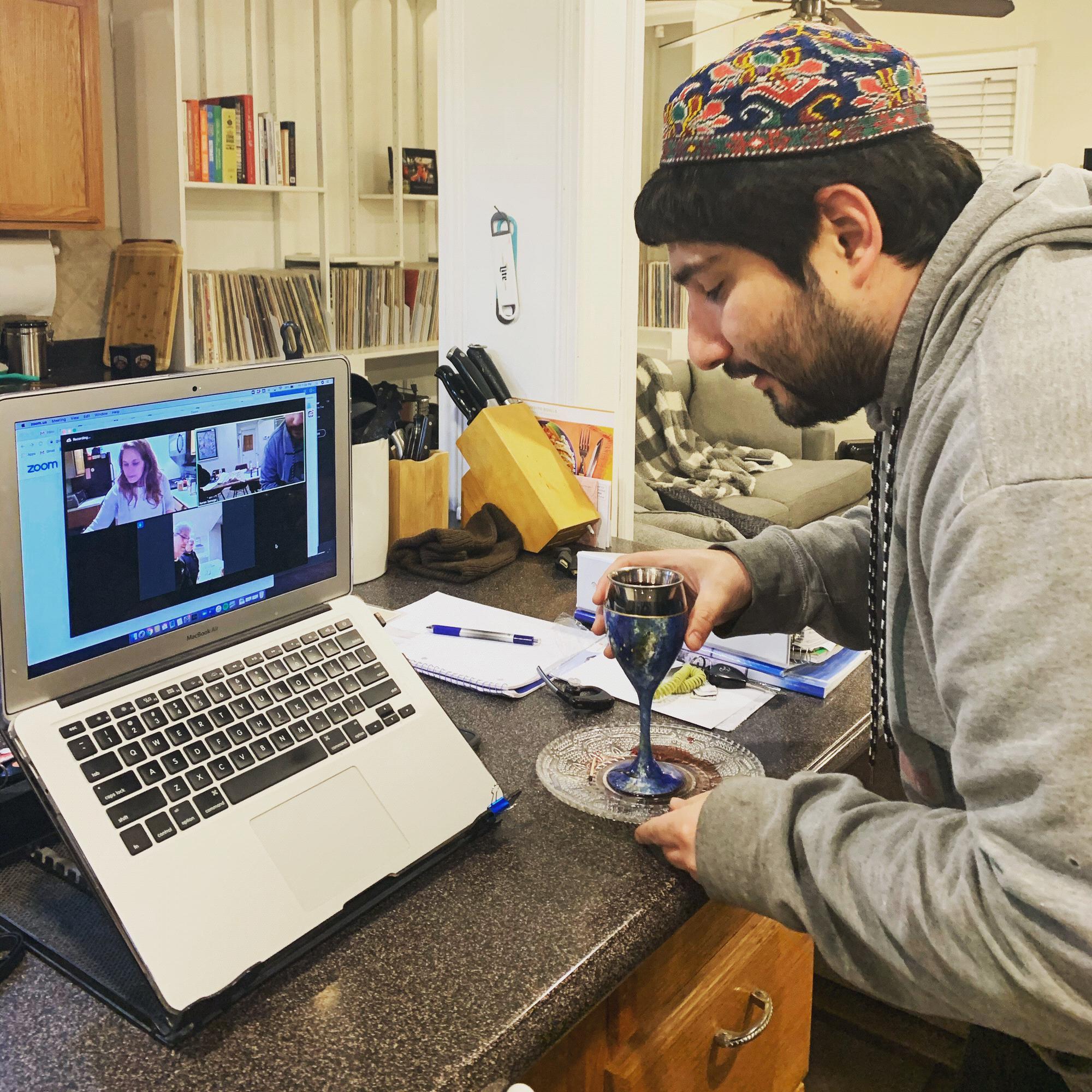 Zoom Shabbat during COVID-19 stay-at-home orders  2020