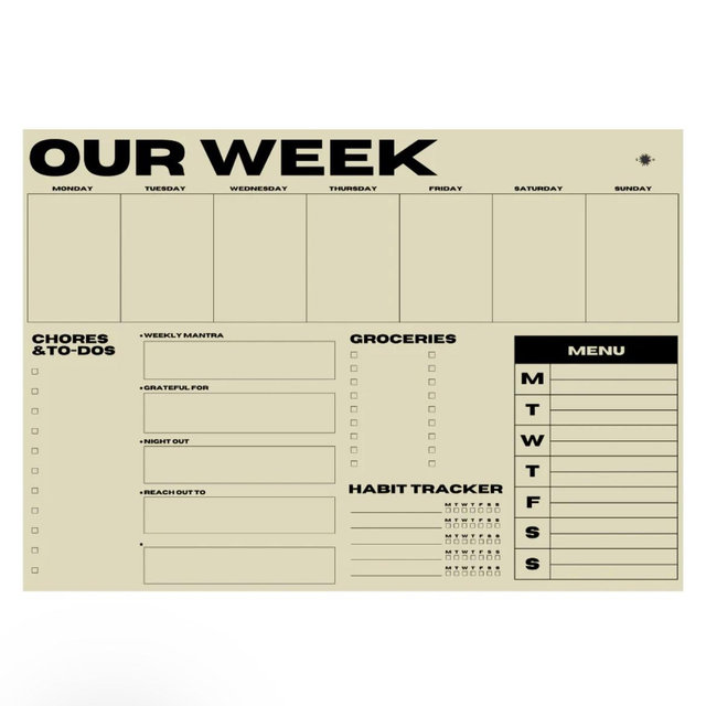 Our Week Planner Pad
