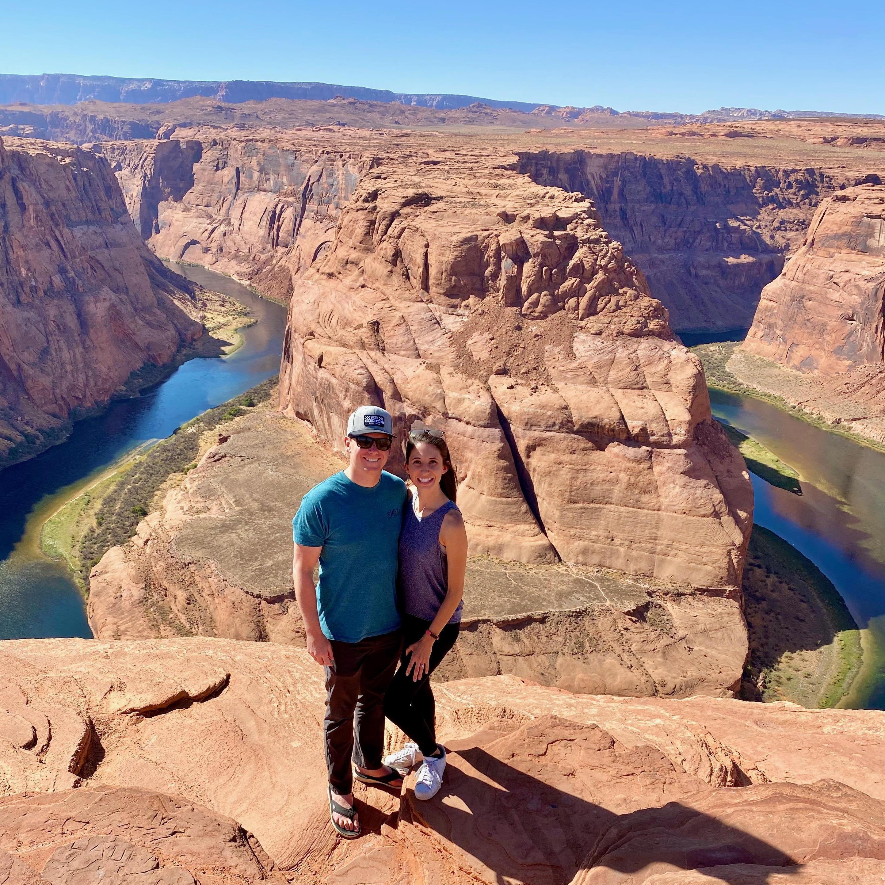 Enjoying scenic views of Horseshoe Bend in Arizona.