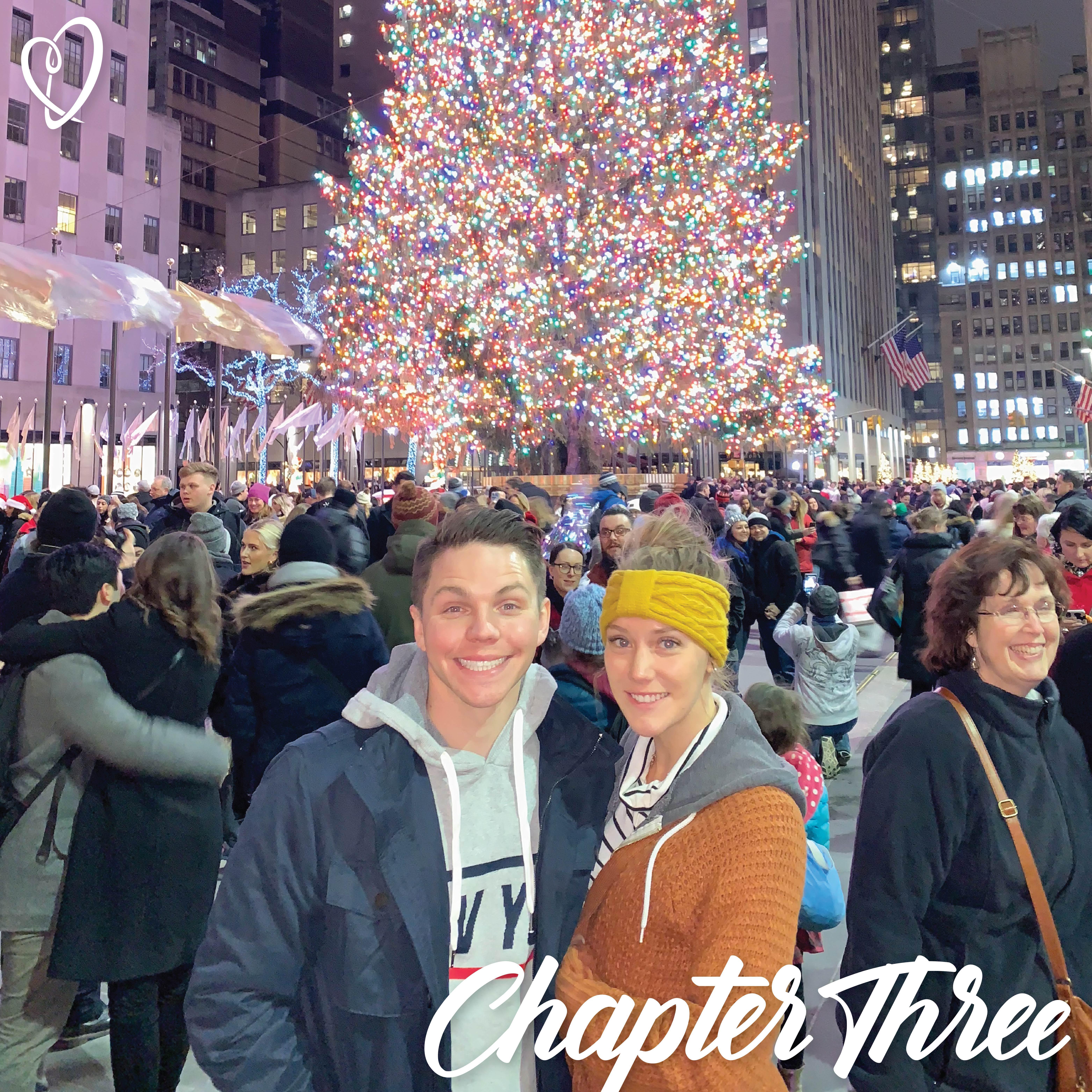 First trip together - New York, December. This is where they shared their first kiss, under the Rockefeller Tree on the skating rink. Devon held up a wishing star and asked, "Do these work on kisses?"
