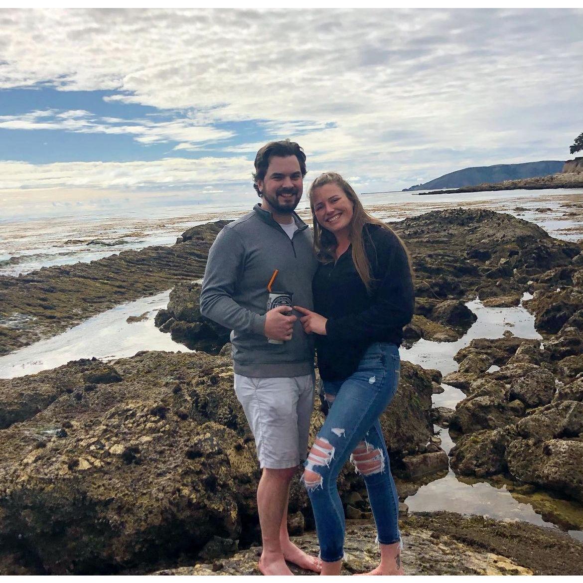 2019: Shortly after we met, first of many forced pictures Grant had to take (he's improved immensely over the years)... such a good sport :)