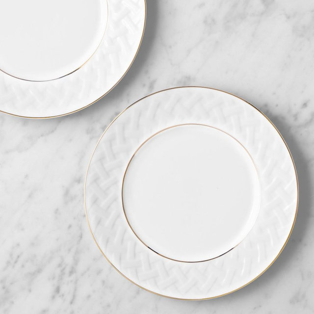 Garden Lattice Figural Salad Plates, Set of 8