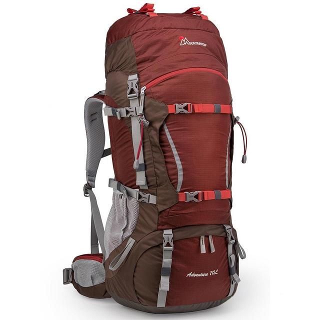 MOUNTAINTOP 70L Internal Frame Backpack Camping Backpacking Hiking Backpack for Men Women with Rain Cover
