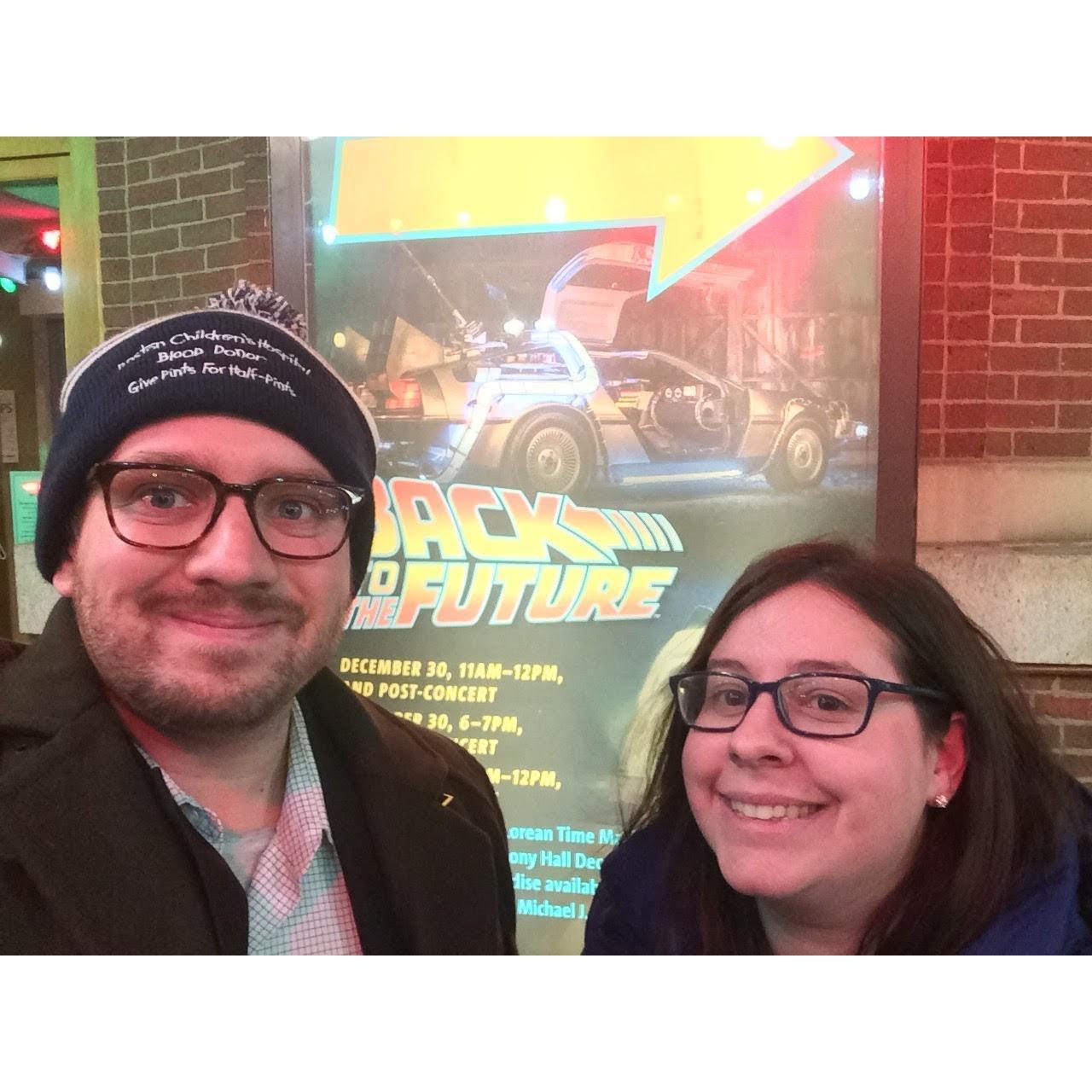 Seeing Back to the Future (Brian's favorite movie) with the Boston Pops providing a live score.