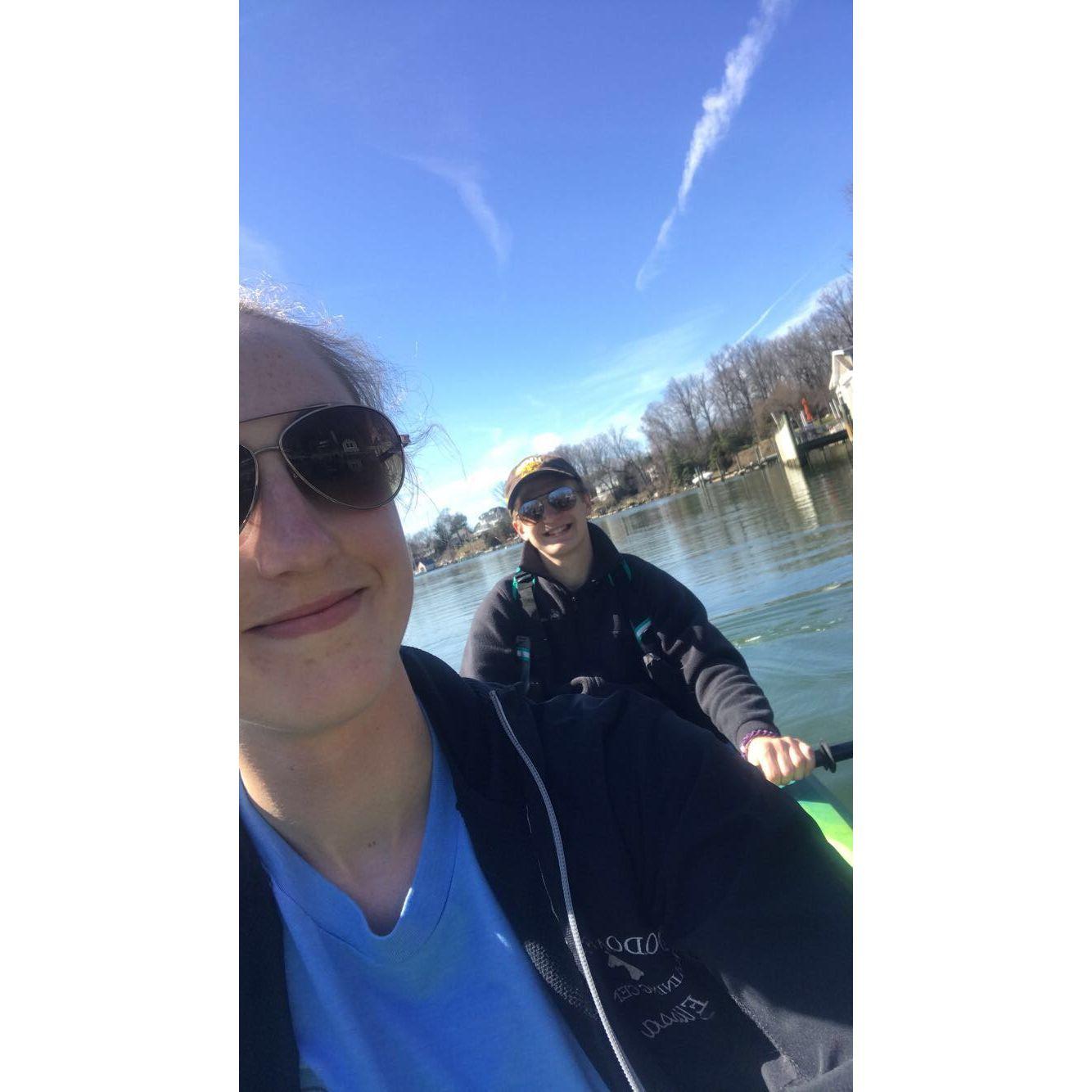 Kayaking on Elissa's birthday!