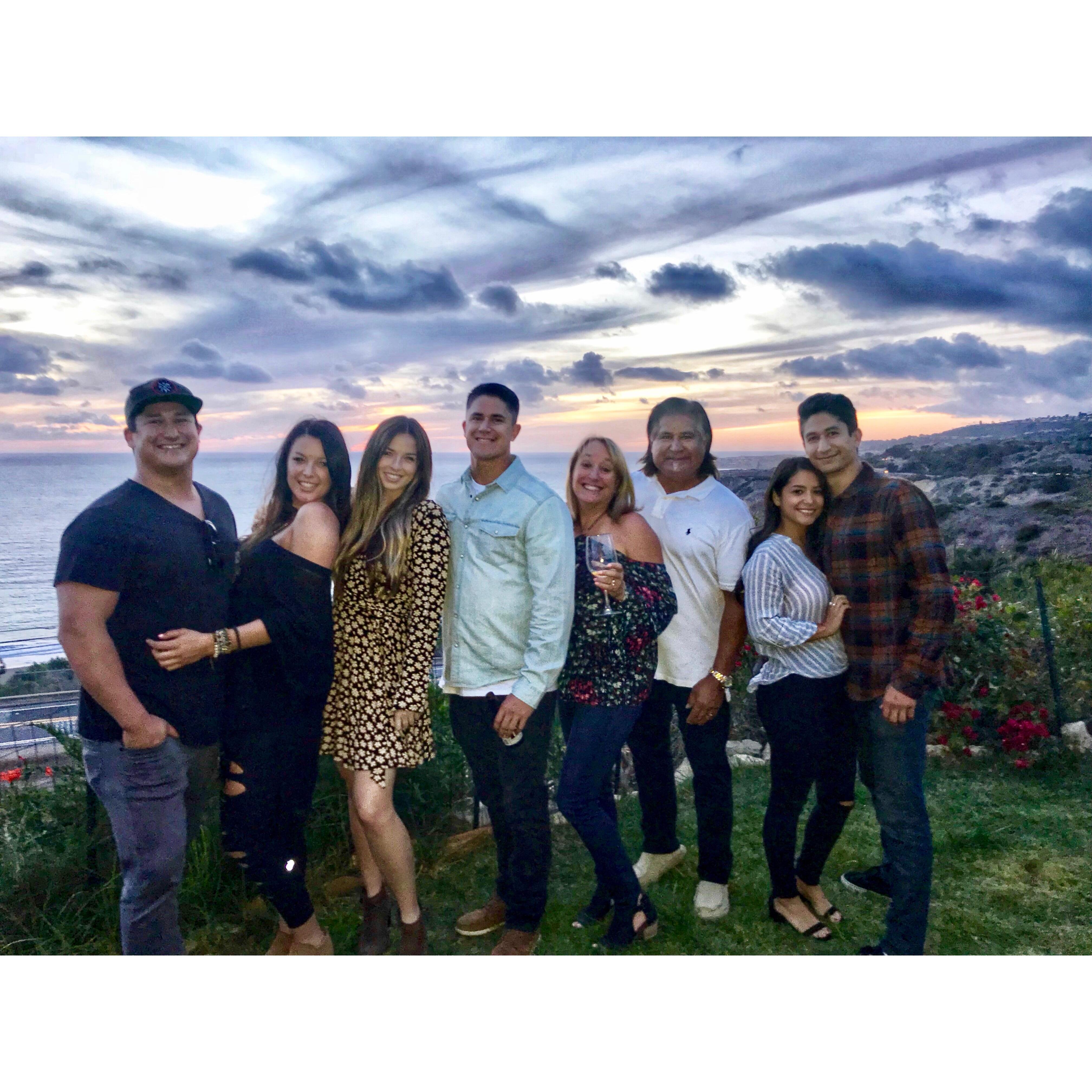 Thanksgiving with the whole family 2018. From left to right, Robby (best man), Nikki (bridesmaid), Ricky & Hana, Bob & Gerri, Josie (bridesmaid) & Chris (best man).
