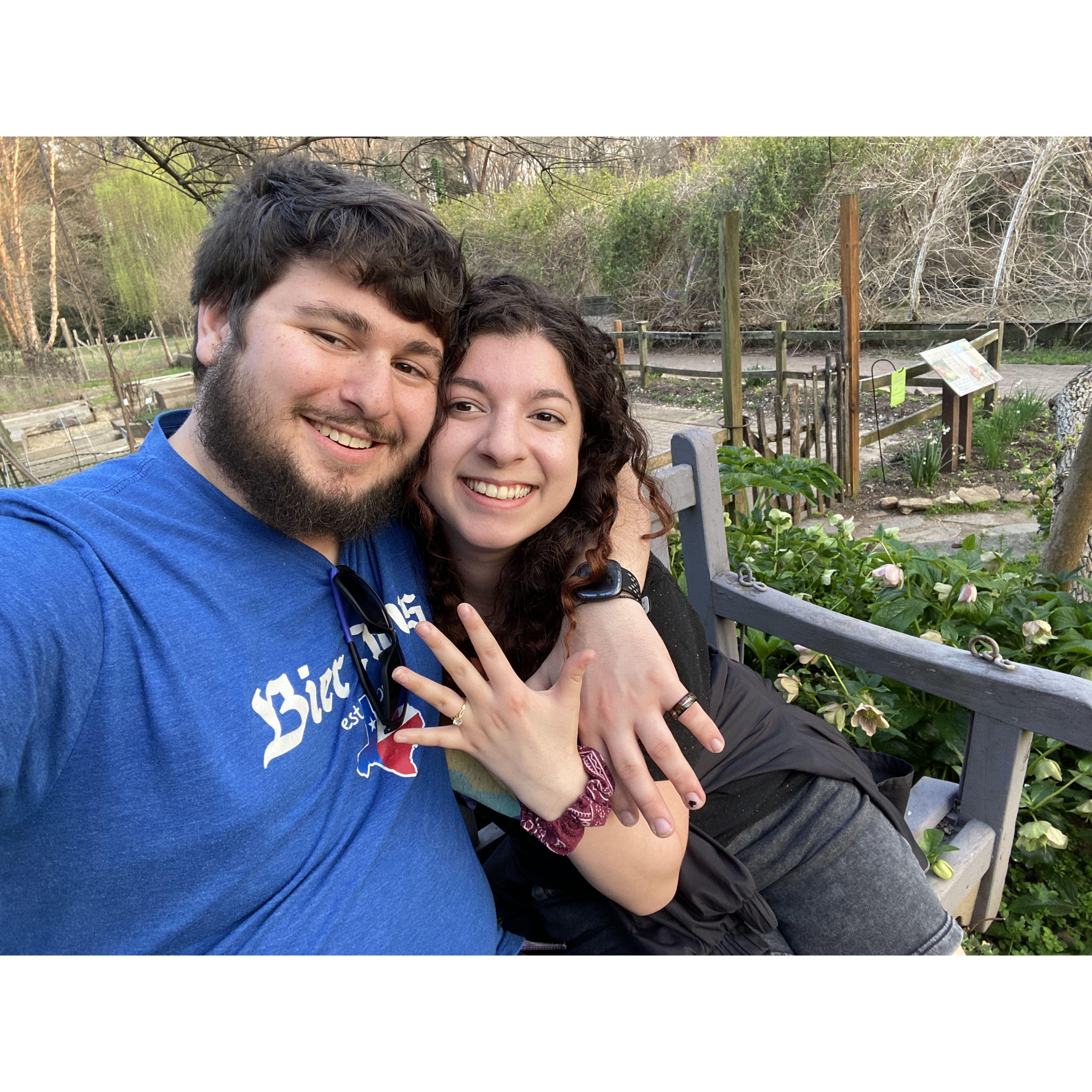 Showing off our rings together