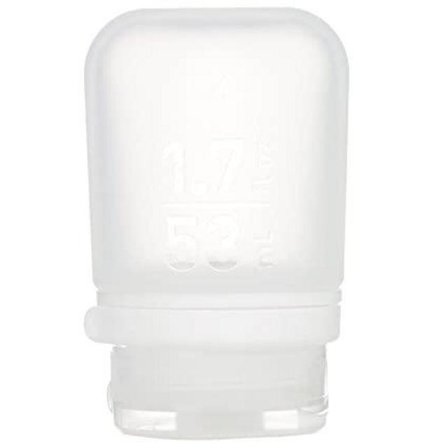 Humangear GoToob+ Refillable Silicone Travel Size Bottles with Locking Cap, 3pk Set, Clear, Green, Blue, Small-3 Pack