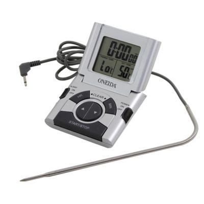 Oneida® Digital Probe Cooking Thermometer with Timer in Grey