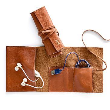 Leather Charger Roll Up