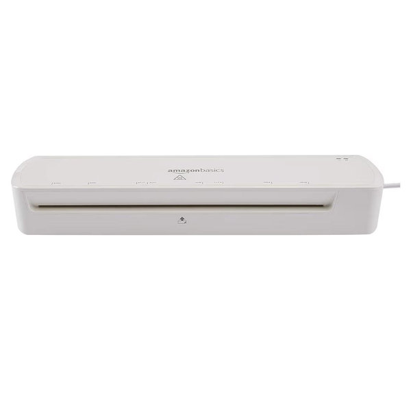 Amazon Basics 12-Inch Thermal Laminator Machine, Easy to Use for Home Office or School, 12-Inch, White