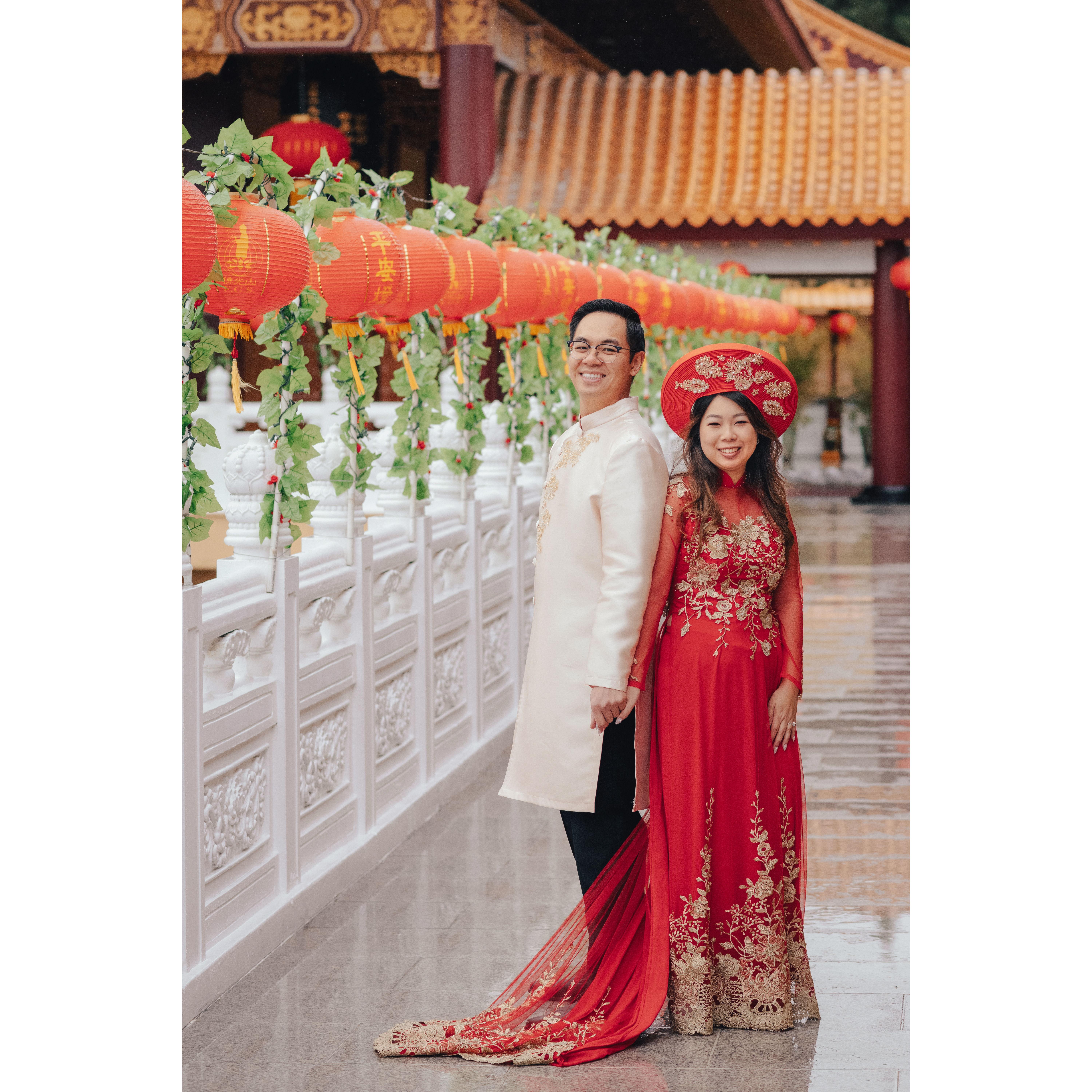 traditional photos at the Hsi Lai Temple