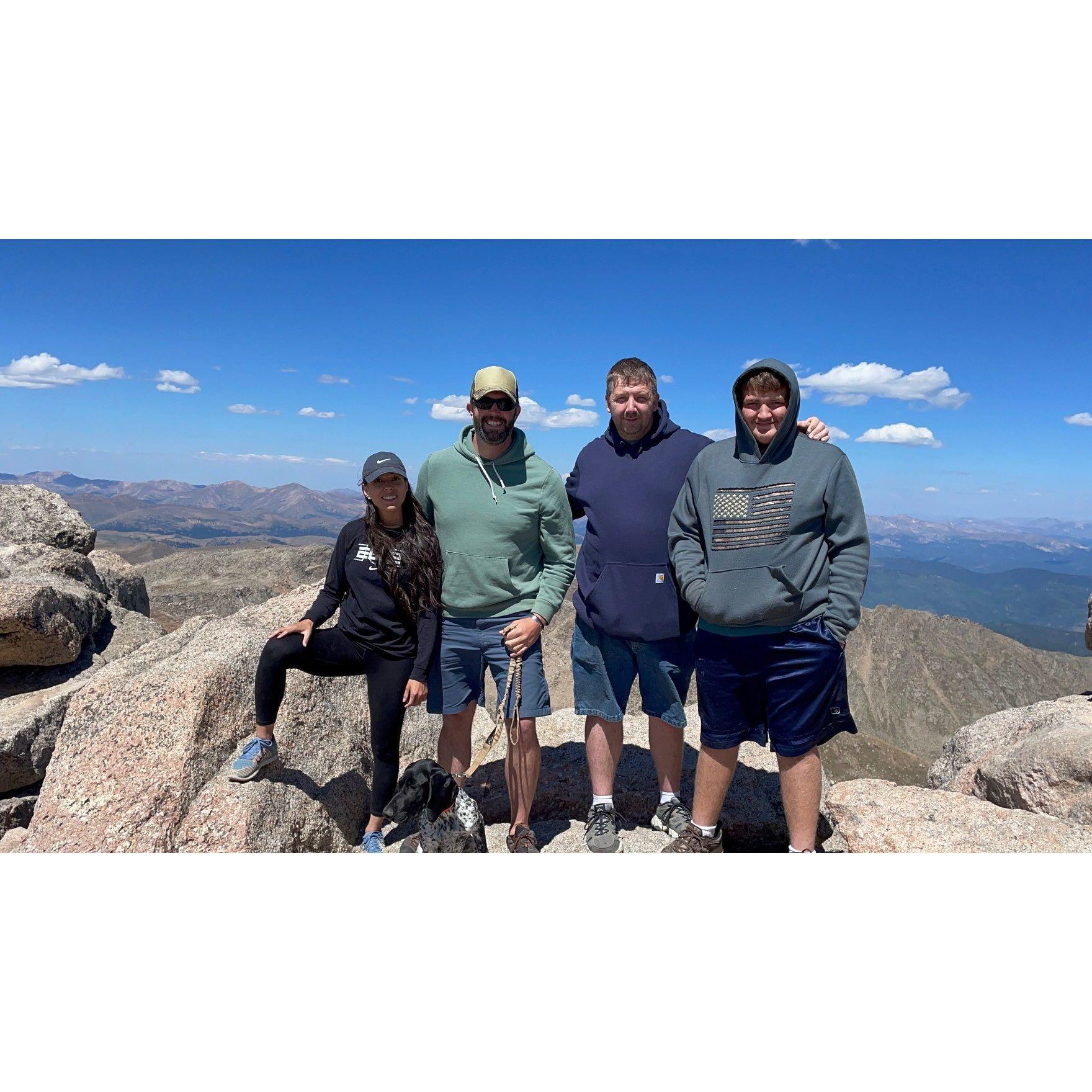 Brandon and Libna - Colorado tour guides (top of Mt. Evans).