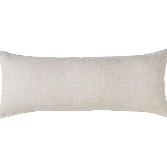 Belgian Flax Linen Oversized Lumbar Sham, Natural