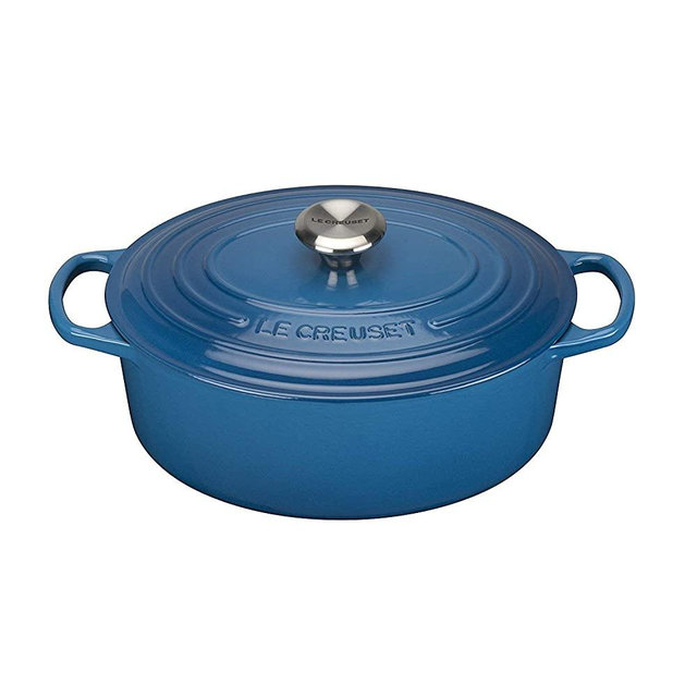 Le Creuset Enameled Dutch Oven Cast Iron Signature Oval Casserole, 31cm, 6.75 Qt, Marseille