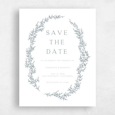 White Fall Wedding Save the Date - Rhys Portrait