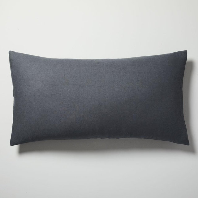 European Flax Linen King Sham, Graphite
