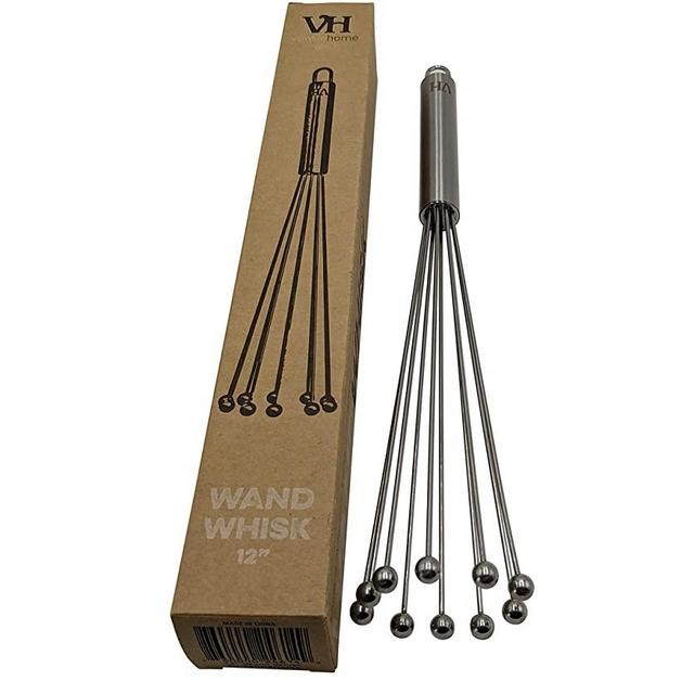 12" Wand Whisk for Sauces, Stews, Chunky Dishes, Breaking up Ground Meat - by VansieHome (12" Medium-Large Whisk)