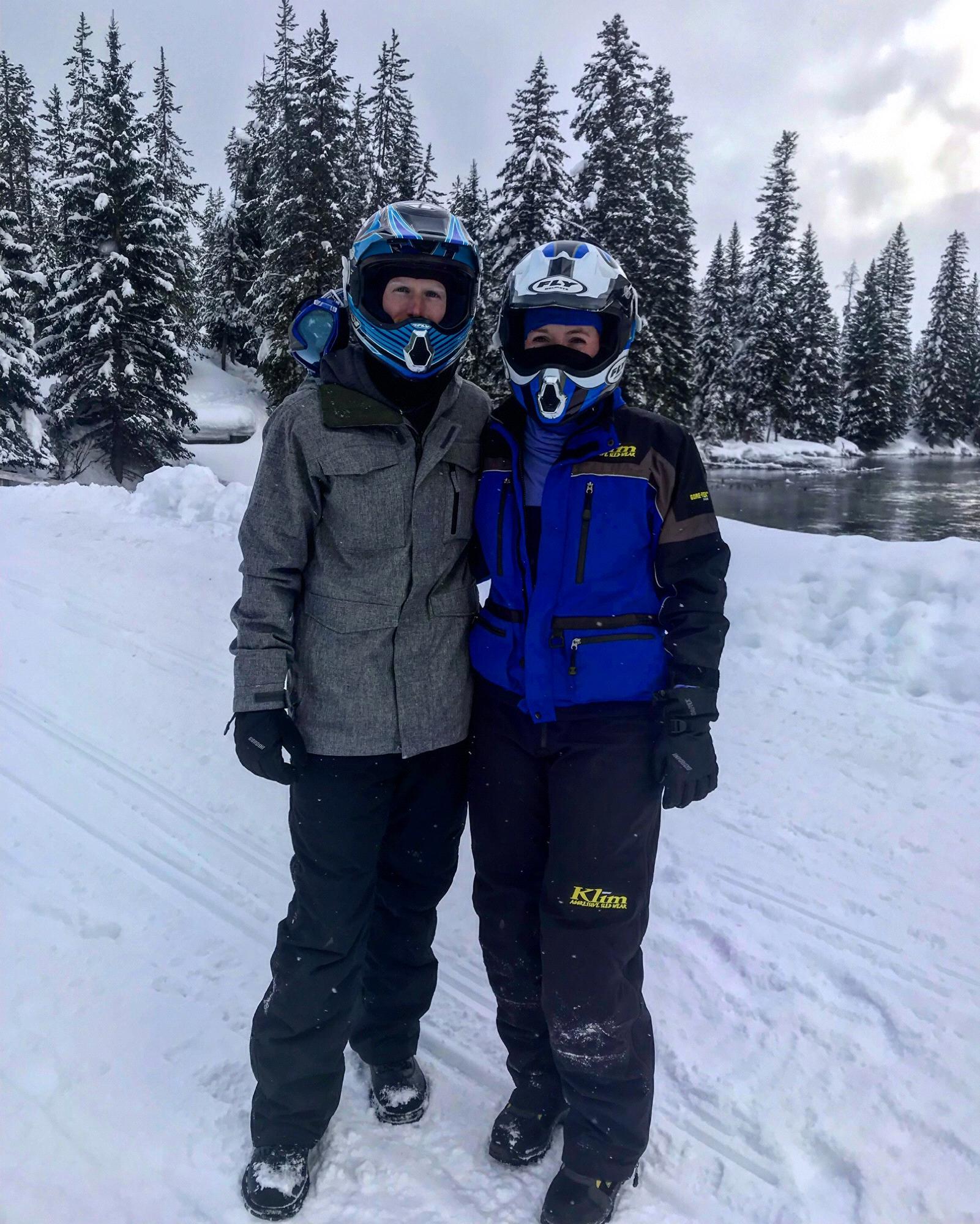 Nash's first time snowmobiling in Island Park!