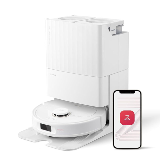roborock Qrevo Pro Robot Vacuum and Mop with FlexiArm Design Edge Mopping, Dynamic Hot Water Mop Washing and Auto Mop Drying, Intelligent Dirt Detection (Renewed)