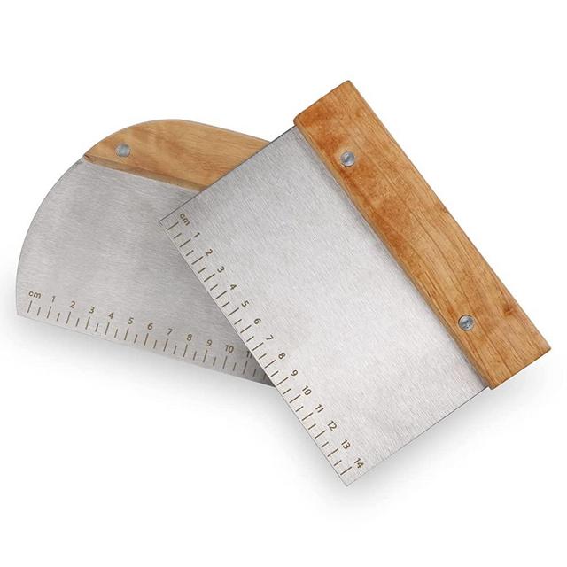 Stainless Steel Metal Griddle Scraper Chopper - Great as Dough Cutter for Bread and Pizza Dough - Multipurpose Kitchen Utensil for Flat Top Griddle - Commercial Quality