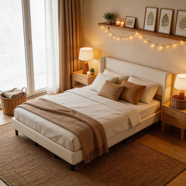 Bed Frame with Wingback Headboard, Velvet Upholstered Platform Bed Frame with Sturdy Wooden Slats Support, No Box Spring Needed, Easy Assembly