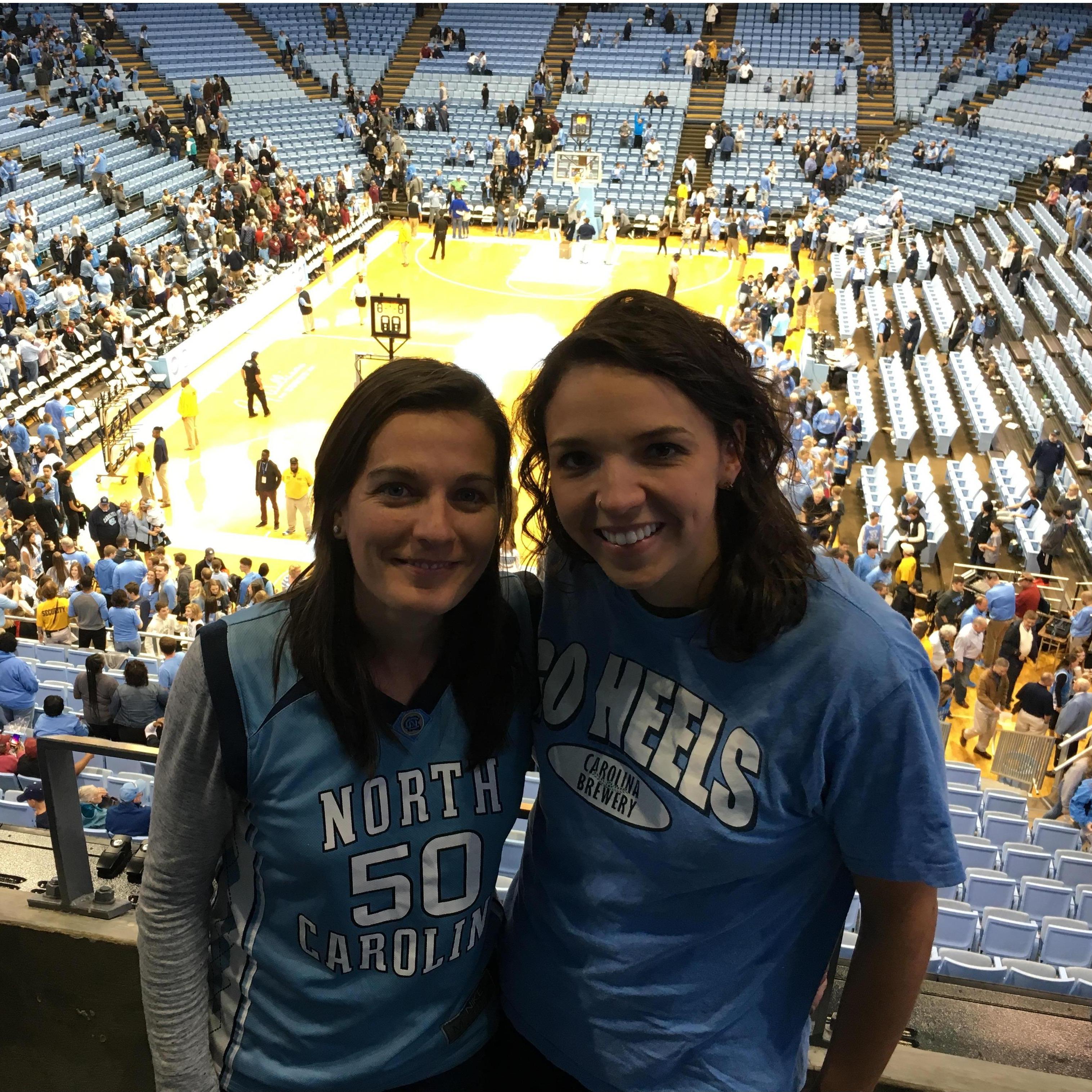 Catching a game in the Dean Dome