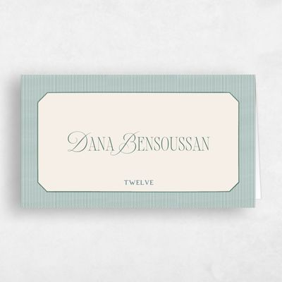 Hunter, Green Wedding Place Card - Sage