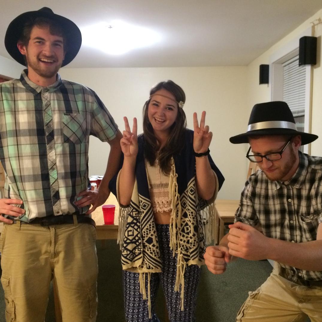 UMass Dartmouth Halloween - 2 Amish men and a hippie walk into a bar...