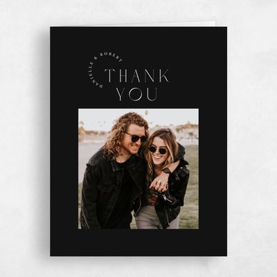 Black Portrait Wedding Thank You - Okavango Photo