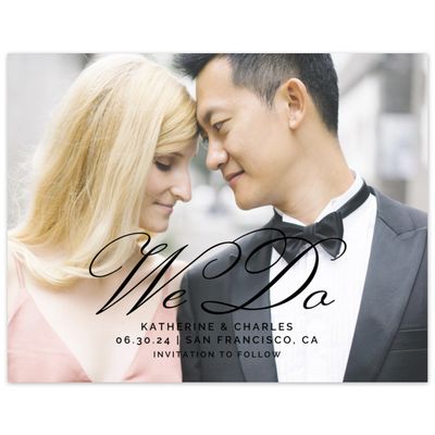 Black Wedding Digital Save the Date - Arthur Photo