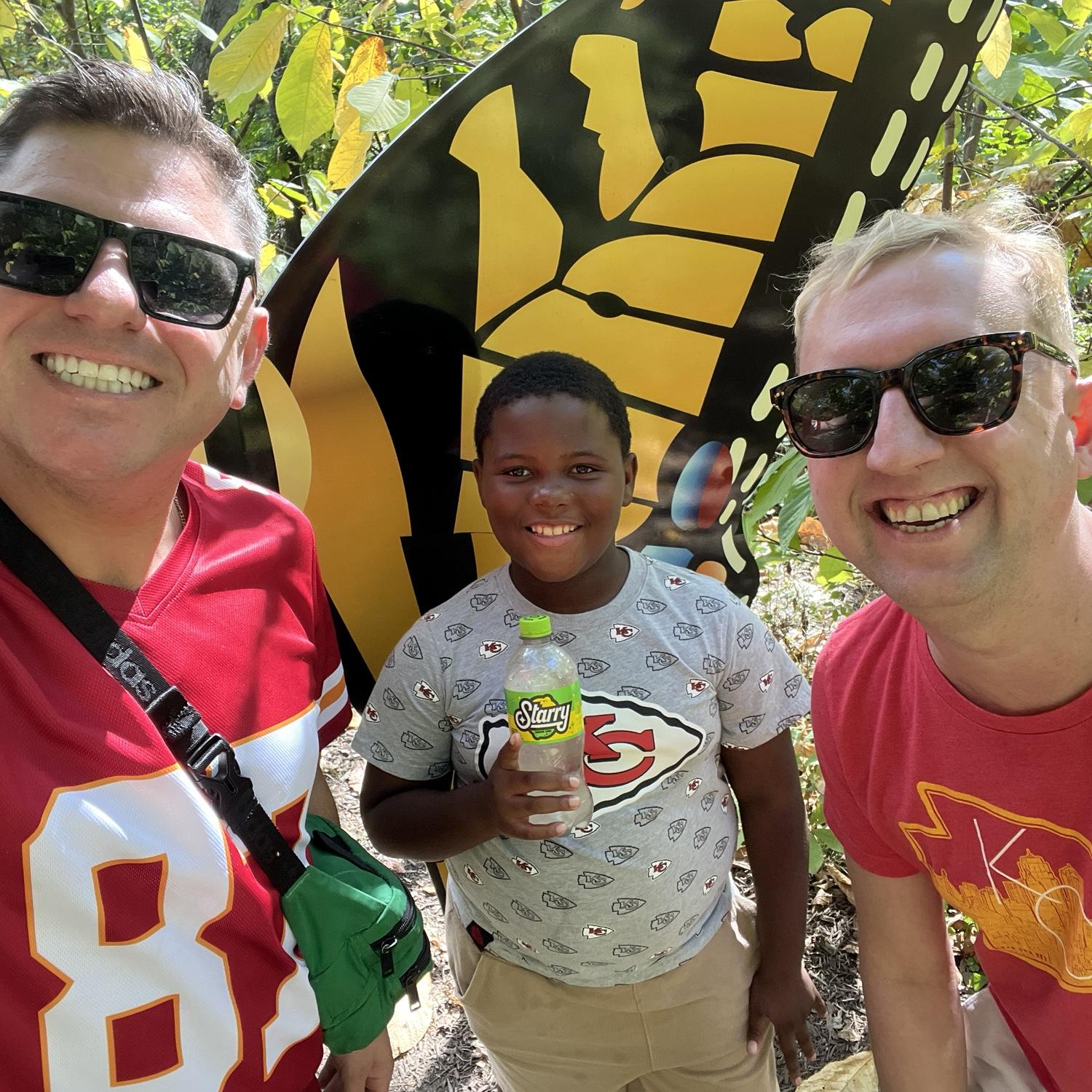 Vez and his big brothers at the pumpkin patch.