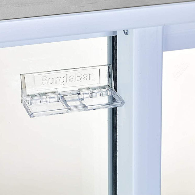 Burglabar 2 Pack - Great for Sliding Patio Door Lock, (Use 2 for doors), Sliding Window Lock, Sliding Basement Windows Lock, Child Safety Lock